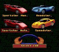 une photo d'Ã©cran de Race Drivin sur Nintendo Super Nes